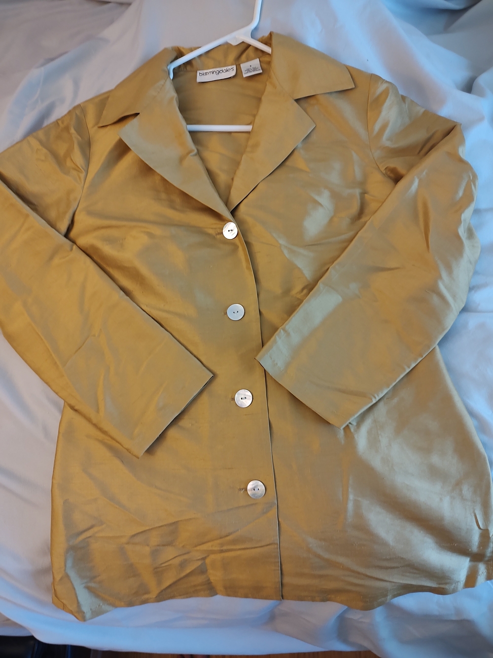 Bloomingdale's Women's Mustard Single-Breasted Blazer
